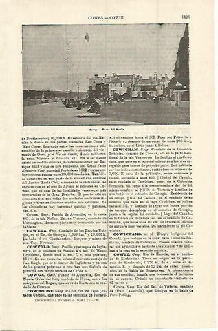 LAMINA ESPASA 15140: Paseo del Muelle de Cowes Inglaterra