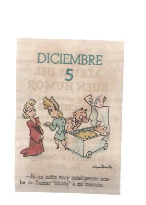 Cromo: album del buen humor de la firma Potax : 05 de diciembre, dibujo de Muntañola