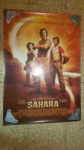 Poster de cine: Sahara con Steve Zahn, Penelope Cruz, Matthew McConaughey