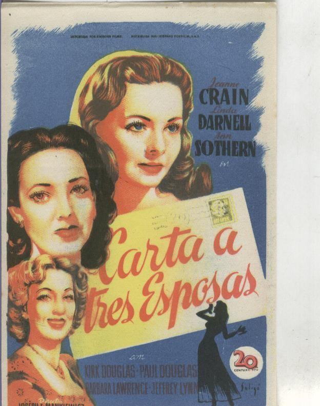 Programas de Cine: Carta a tres esposas