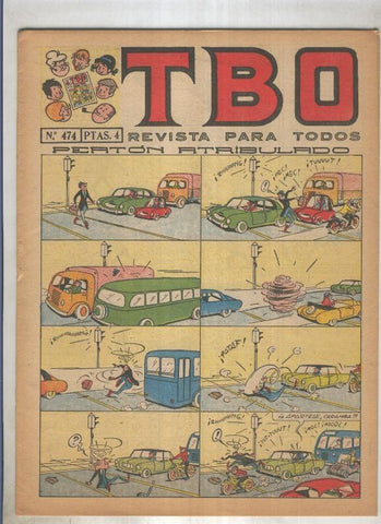 TBO numero 474: Peaton atribulado (Coll), (numerado 2 en trasera)