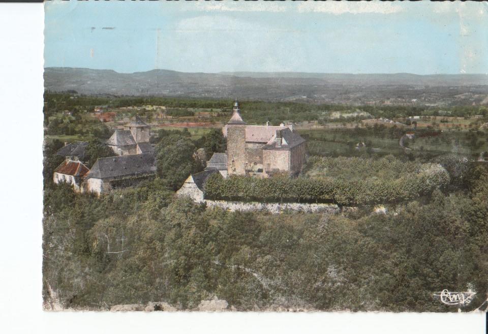 Postal 016852: LES QUATRE ROUTES - Chateu de CAVAGNAC