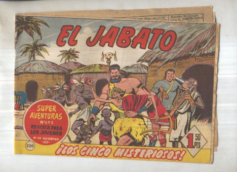 Bruguera: El Jabato numero 220: Los cinco misteriosos