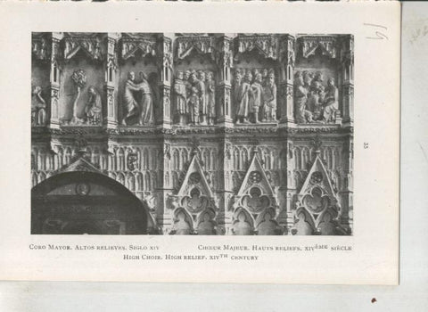 Catedral de Toledo: lamina 19: Altos relieves del coro Mayor