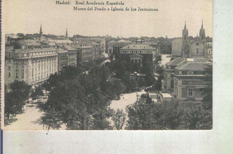Postal 012968: Madrid, Real Academia Española, Museo Prado, Iglesia Jeronimos
