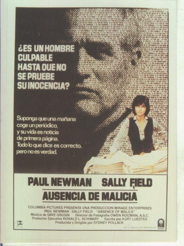 Foto cine 178: Ausencia de malicia (Paul Newman-Sally Field)