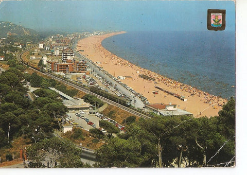 Postal 037758 : Castelldefels (Barcelona). Vista general de la playa