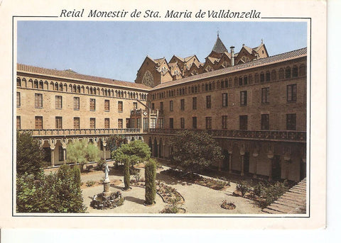 Postal 037795 : Reial Monestir de Sta. Maria de Valldonzella Barcelona. Detalle del jardin del claustre
