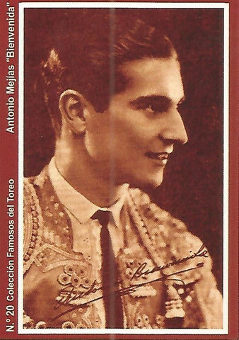 CALENDARIO PUBLICITARIO 20: Coleccion Famosos del Toreo: Antonio Mejias Bienvenida