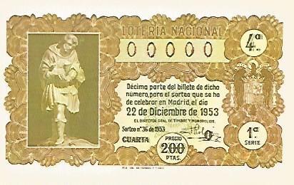POSTAL 53201: SERIE DECIMOS LOTERIA DE NAVIDAD