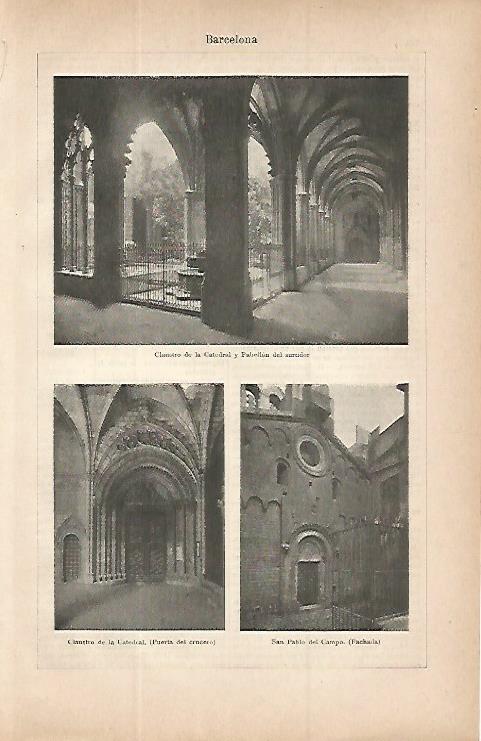 LAMINA ESPASA 9769: Calustro de la Catedral de Barcelona