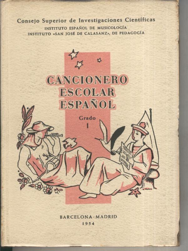 Cancionero escolar español grado I
