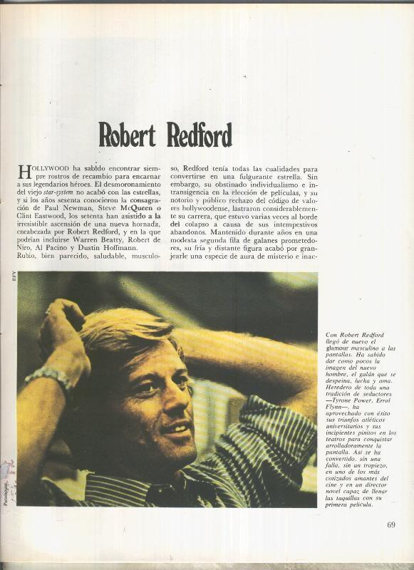 Robert Redford: 19 paginas, 33 fotos color y blanco/negro