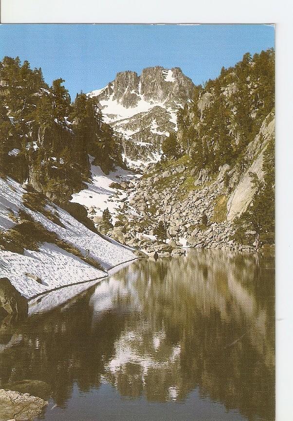 Postal 031734 : Pirineu Catala (Lleida). Port de la Bonaigua. Estany 2on de Gerber - Al fons Xemeneies