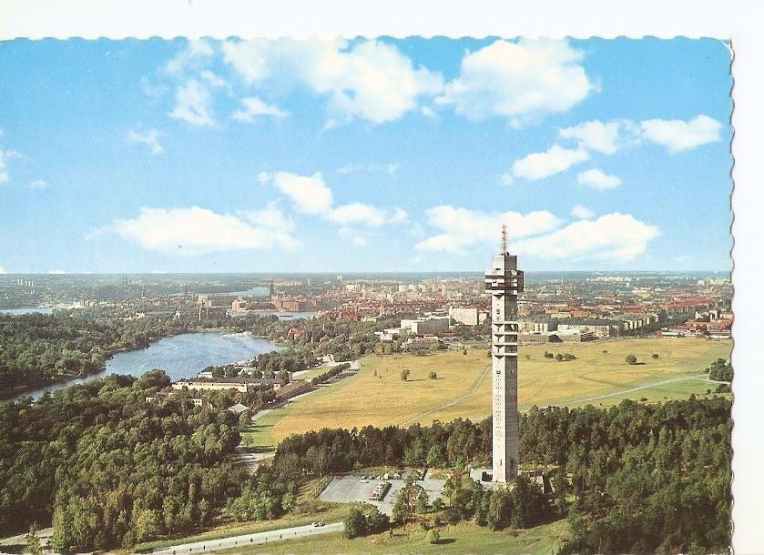 Postal 034715 : Stockholm. Air Panorama over the Kaknas Tower and the city