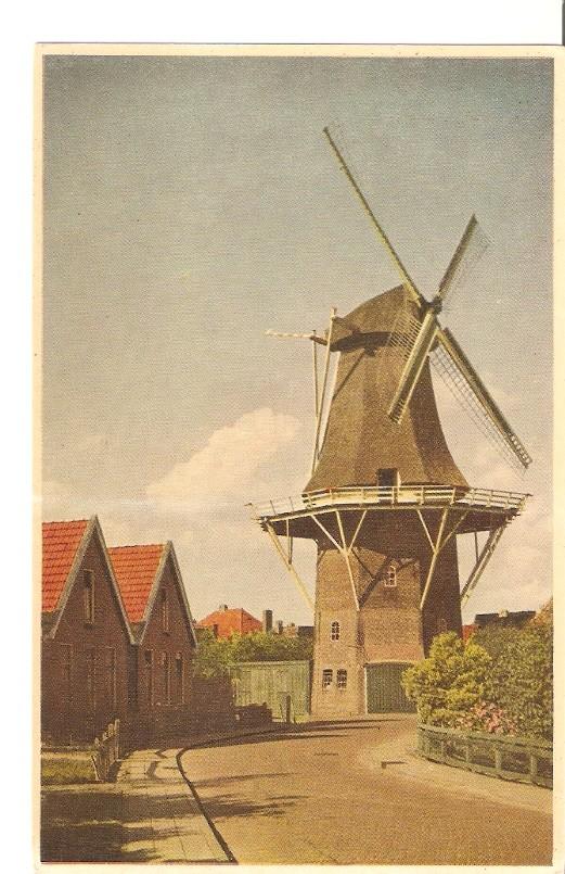 Postal 035930 : Moulin en Frise. Schilderachtig Holland