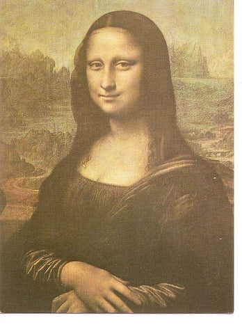 Postal 036034 : Mona Lisa (detail). Leonardo da Vinci. Louvre Paris