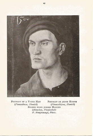Lamina 325: DURER. Retrato de un joven hombre