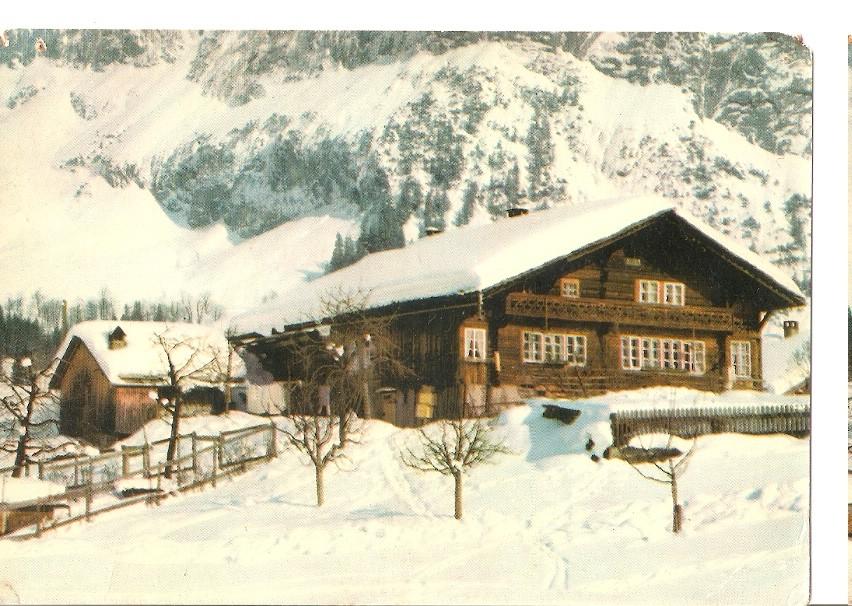 Postal 045599 : Cabaña con nieve