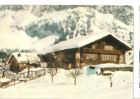 Postal 045599 : Cabaña con nieve