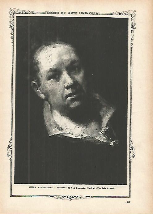 LAMINA 1335. GOYA. Autorretrato