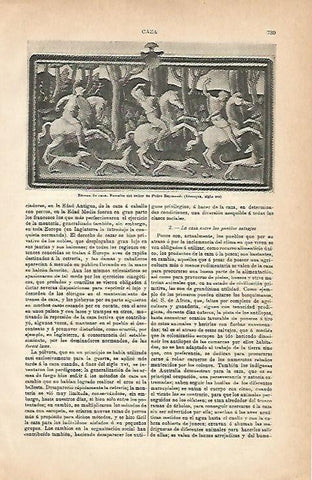 LAMINA ESPASA 2964: Escena de caza po Pedro Reymond