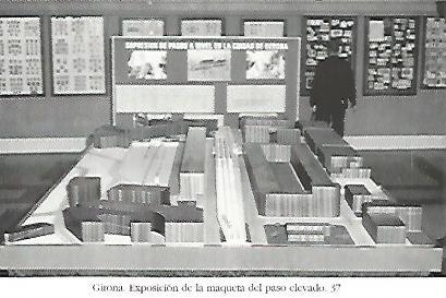 POSTAL 55198: Maqueta del proyecto de paso elevado y nueva estacion de Girona