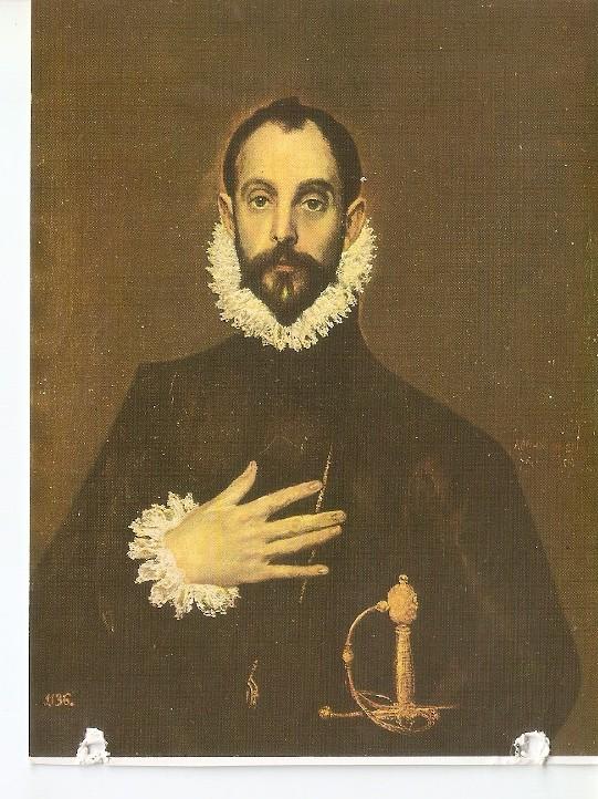 Postal 048150 : Greco. El caballero de la mano al pecho