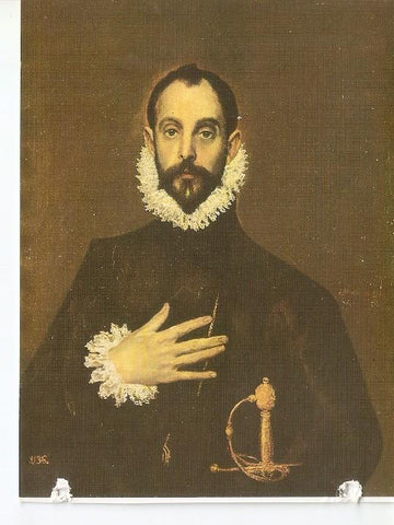 Postal 048150 : Greco. El caballero de la mano al pecho