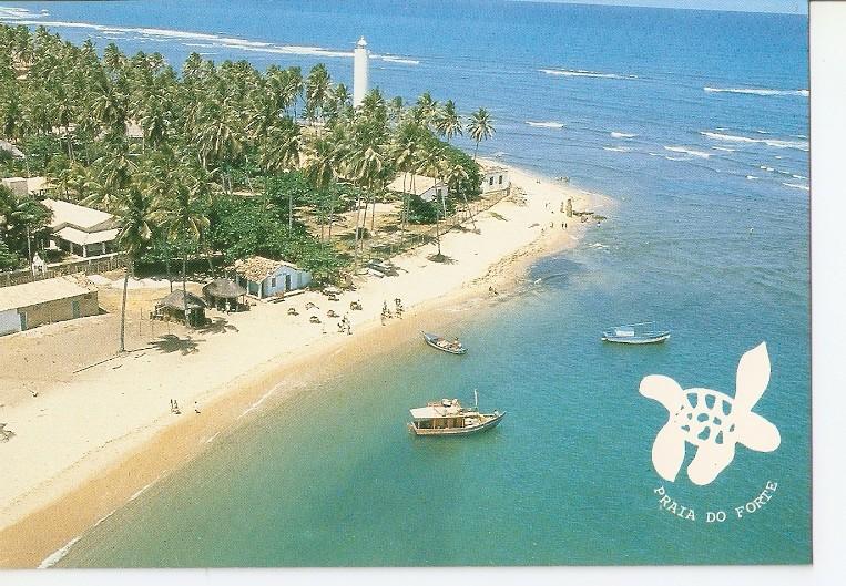 Postal 049884 : Brasil Turistico. Salvador - BA. Terra da Felicidade. Vista aerea da Praia do Forte