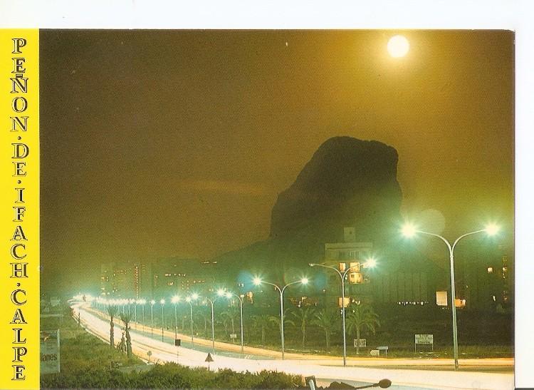 Postal 049980 : Calpe (Alicante). Peñon de Ifach a la Luz de la Luna