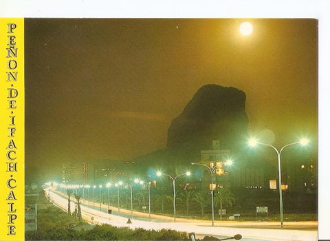 Postal 049980 : Calpe (Alicante). Peñon de Ifach a la Luz de la Luna