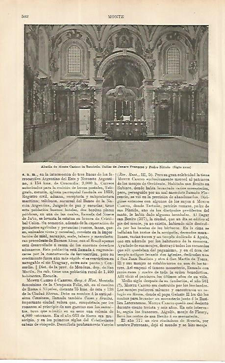 LAMINA ESPASA 8614: Abadia de Monte Casino Italia