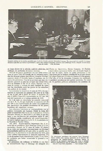LAMINA ESPASA 13373: Presidente de Argentina Alejandro Lanusse