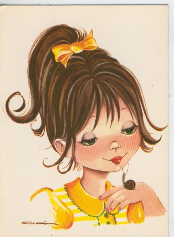Postal 006865: Dibujo infantil, ilustracion de Escarra