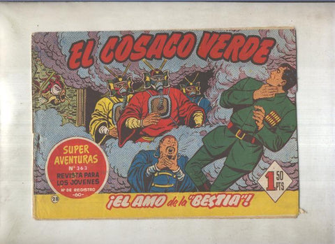 El Cosaco Verde original numero 028: El amo de la bestia (numerado 1 en trasera)