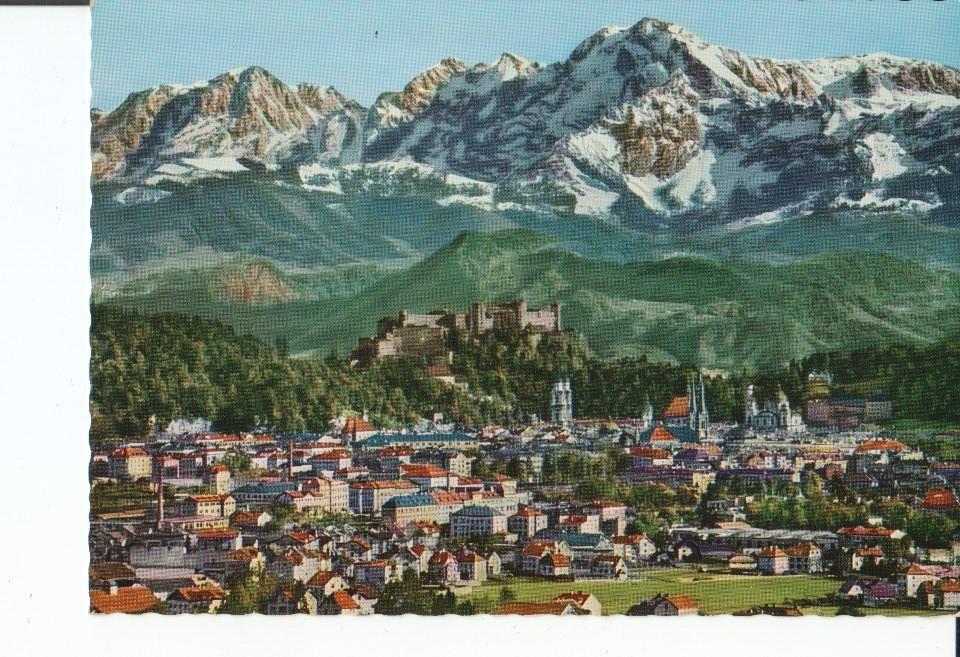 Postal-Postcard 17418: SALZBURG - Die Alpenstadt mit Hohem Goll