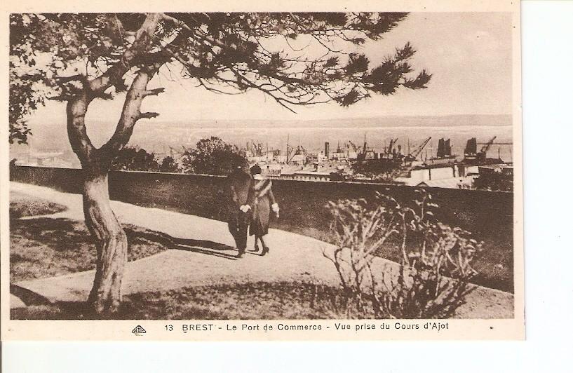 Postal 026973 : Brest - Le Port de Commerce - Vue prise du Cours dAjot