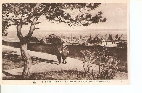 Postal 026973 : Brest - Le Port de Commerce - Vue prise du Cours dAjot