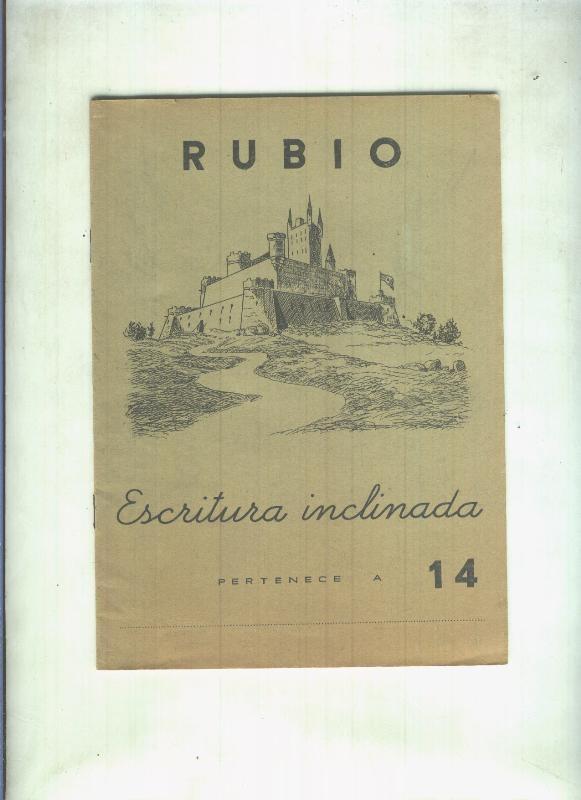 Cuaderno de escritura numero 14: Escritura inclinada