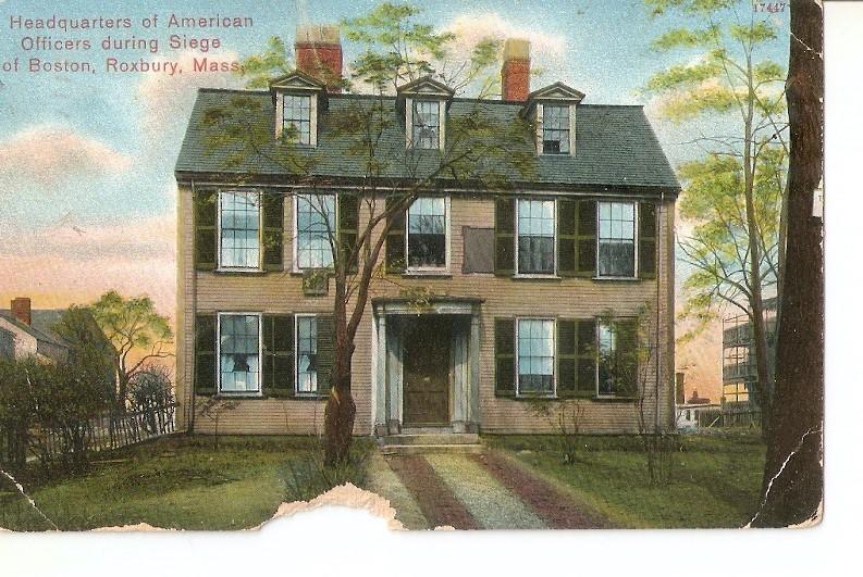 Postal 033505 : Headquarters of American Officers during Siege of Boston Roxbury Mass