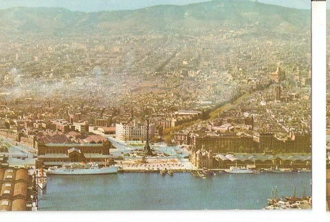 Postal 044524 : Barcelona. Vista aerea de la ciudad