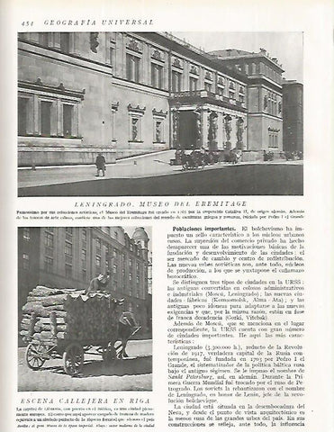 LAMINA 3281: URSS. Museo del Eremitage. Escena callejera de Riga