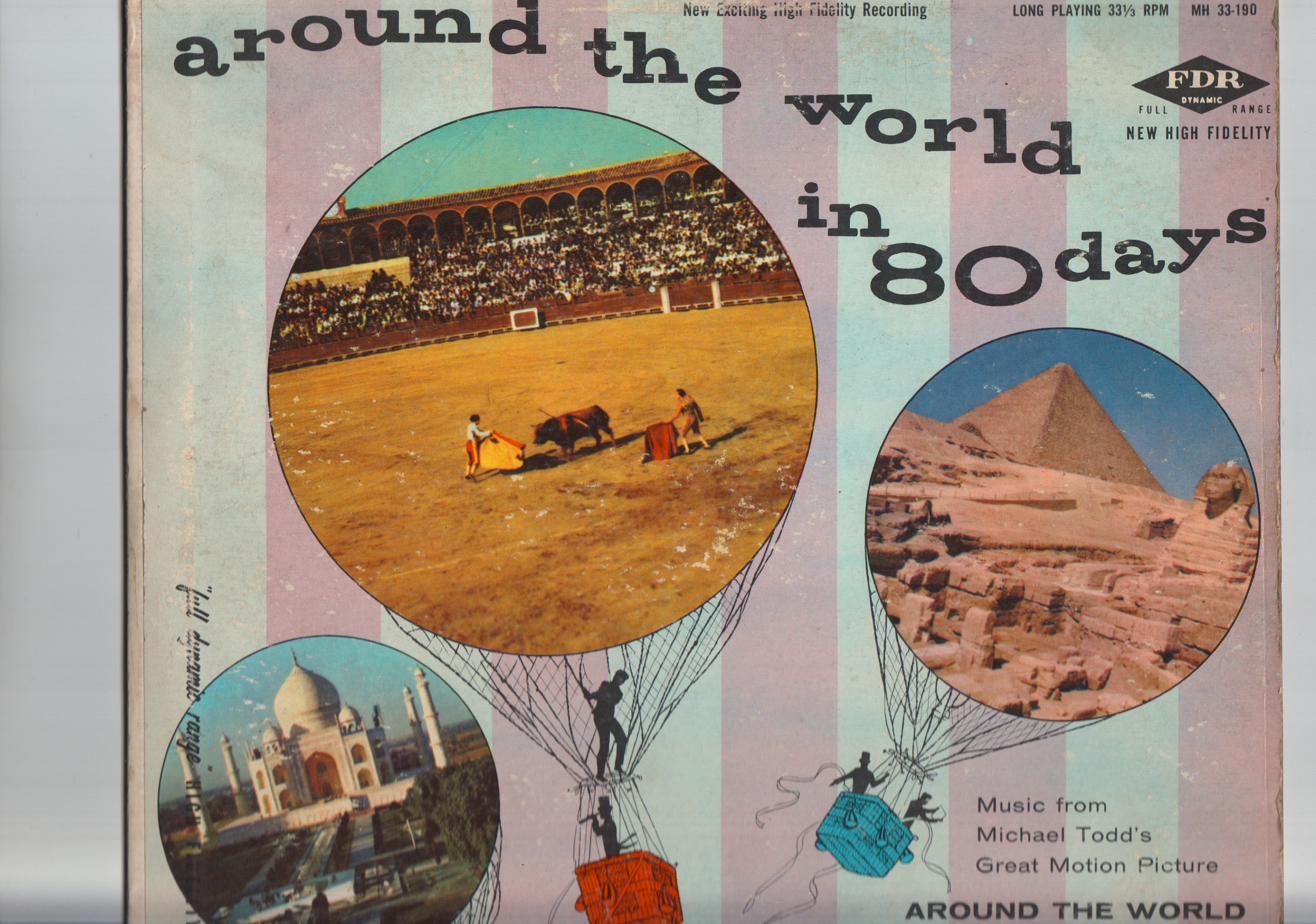 DISCO/VINILO-33-1/3: AROUND THE WORLD IN 80 DAYS - Music from Great Motion Picture (Michael Todds)