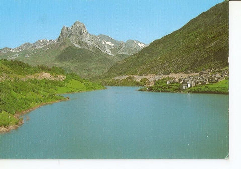 Postal 040459 : Valle de Tena (Pirineo Aragones). Embalse de Lanuza al fondo La Foratata