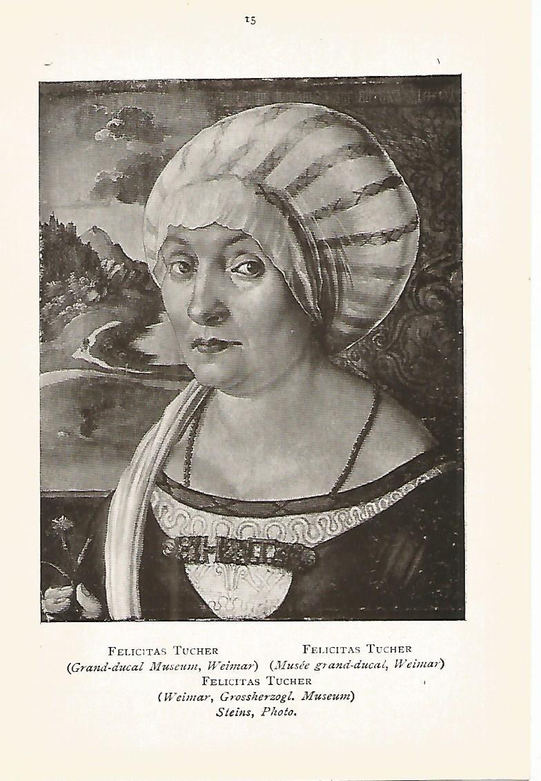 Lamina 319: DURER. Felicitas Tucher