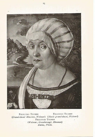 Lamina 319: DURER. Felicitas Tucher
