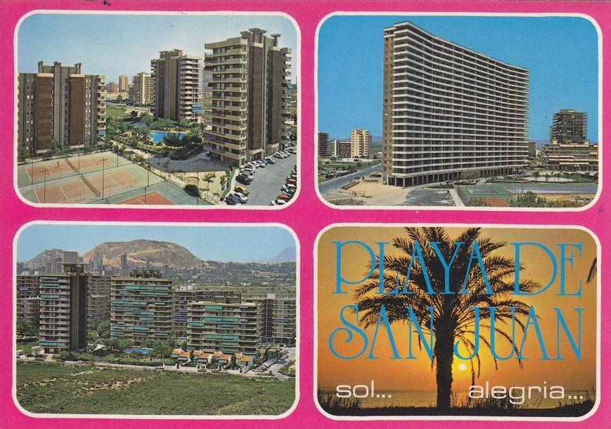 Postal 60312. Varias vistas Playa san Juan Sol (Alicante)