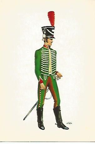 POSTAL 53066: SOLDADO DEL REGIMIENTO DE VILLAVICIOSA. 1802