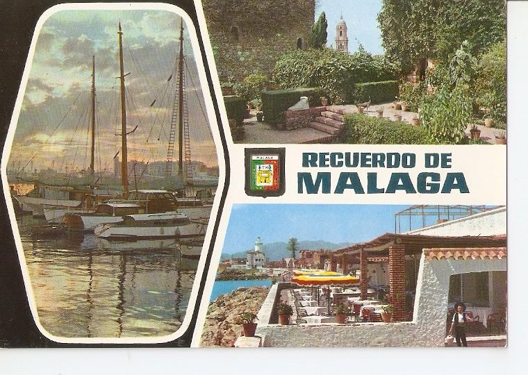 Postal 049351 : Malaga (Costa del Sol). Atardecer en el puerto